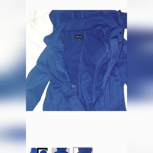 Royal blue with sliver buttons Womens XL bomber jacket